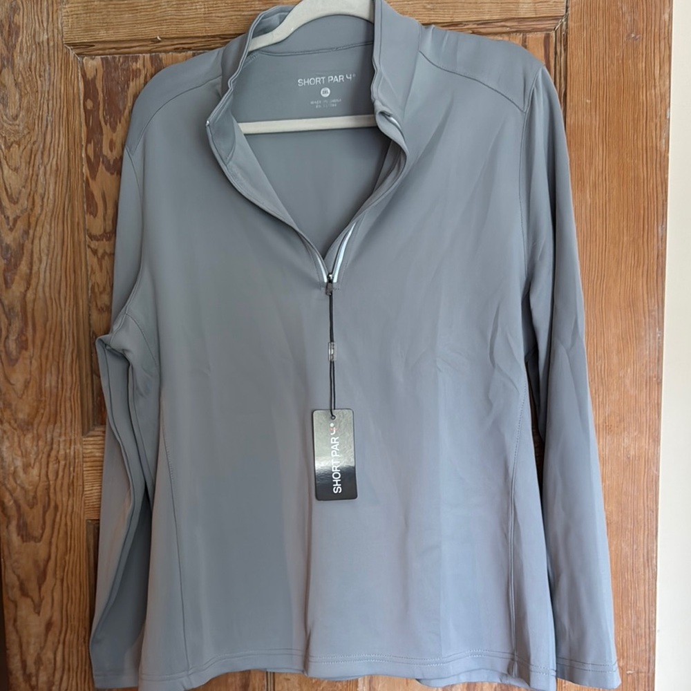 Short Par4 Womens gray 1/4 zip size XXL